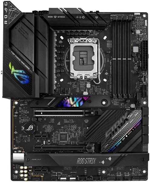 Материнская плата ASUS ROG STRIX B760-F GAMING WIFI, LGA1700, B760, 4*DDR5, HDMI+DP, 4xSATA3 + RAID, M2, Audio, Gb LAN, USB 3.2, USB 2.0, ATX; 90MB1CT0-M0EAY0