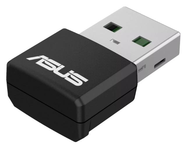 Адаптер ASUS USB-AX55 NANO // WI-FI 802.11ax/ac/a/g/n, 400 + 867 Mbps USB 3.0 Adapter + 2 antenna ; 90IG06X0-MO0B00