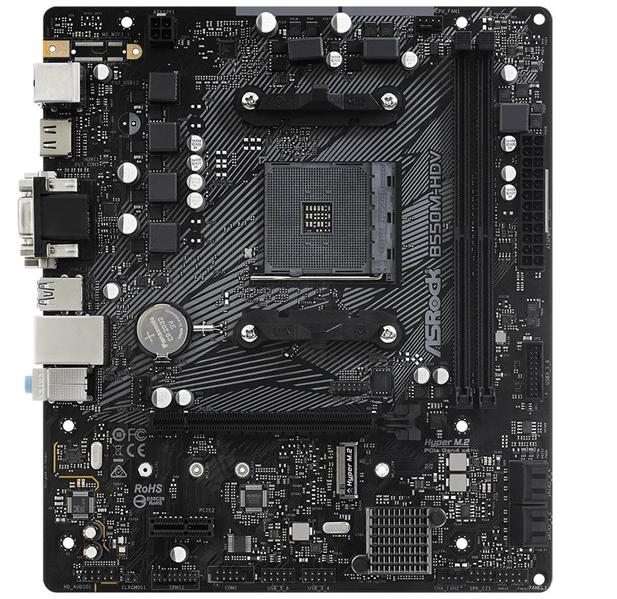 Материнская плата ASROCK B550M-HDV, AM4, B550, 2*DDR4, D-Sub+DVI-D+HDMI, 4xSATA3 6.0 (RAID), M.2 Socket, 4xUSB 3.2,  2xUSB 2.0, mATX; 90-MXBDJ0-A0UAYZ