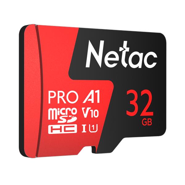 Носитель информации Netac P500 Extreme 32GB Pro MicroSDHC V10/A1/C10 up to 100MB/s, retail pack card only