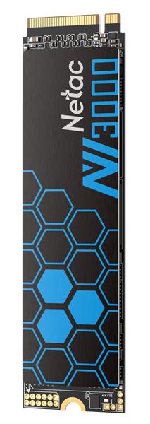 Ssd накопитель Netac SSD NV3000 250GB PCIe 3 x4 M.2 2280 NVMe 3D NAND, R/W up to 3000/1400MB/s, TBW 150TB, with heat sink, 5y wty