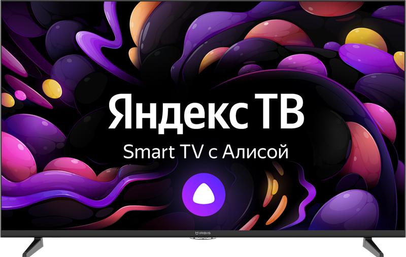 Телевизор жк с функцией смарттв IRBIS 55U1 YDX 126BS2, 55",3840x2160, 16:9,Tuner (DVB-T2/DVB-S2/DVB-C/PAL/SECAM),Android 9.0 Pie, Yandex,1,5Gb/8Gb, Wi-Fi, Input (AV RCA, USB, YPbPr mini, HDMI, CI+),Output (3,5 mm),Black