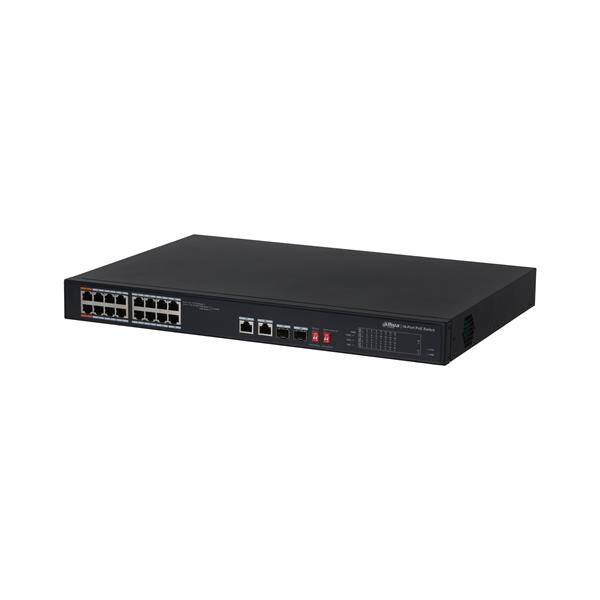 Коммутатор DAHUA DH-PFS3218-16ET-135, 16-Port 100Mbps PoE Switch