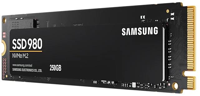 Твердотельный накопитель SSD M.2 (PCI-E NVMe) 250Gb Samsung 980 (R2900/W1300MB/s) (MZ-V8V250BW) 1year