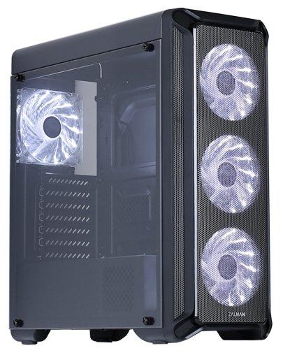 Корпус ZALMAN I3, ATX, BLACK, FRONT MESH, WINDOW, 2x3.5", 3x2.5", 2xUSB2.0, 1xUSB3.0, FAN CONTROLLER, FRONT 3x120mm, REAR 1x120mm