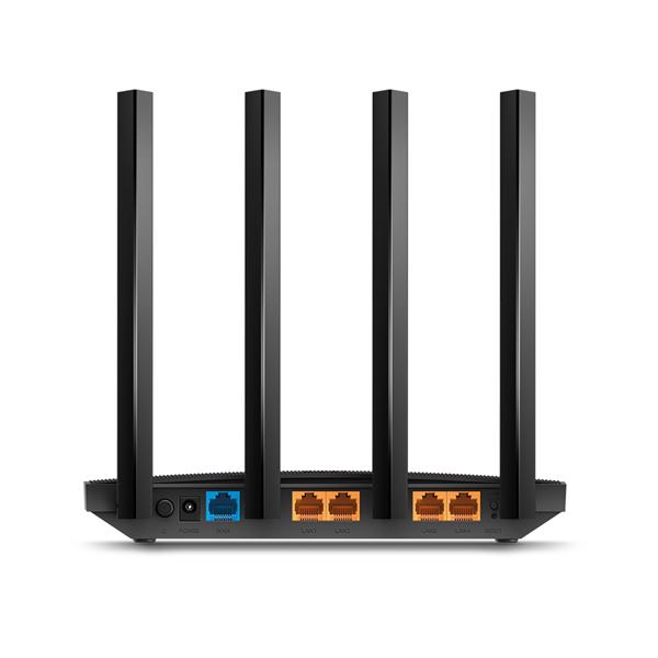  TP-Link Archer C6U, AC1200 Двухдиапазонный Wi Fi роутер, до 300 Мбит/с на 2,4 ГГц + до 867 Мбит/с на 5 ГГц, 4 антенны, 1 гигабитный порт WAN + 4 гигабитных порта LAN, порт USB 2.0