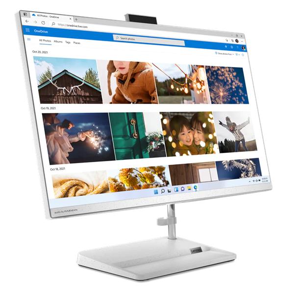 Моноблок Lenovo IdeaCentre AIO 3 27IAP7 27" FHD (1920x1080) IPS 250N, i5-1240P, 2x4GB DDR4 3200, 512GB SSD M.2, Intel Iris Xe, WiFi, BT, NoDVD, 5.0 Cam, Wireless KB&Mouse, NoOS, 1Y, White