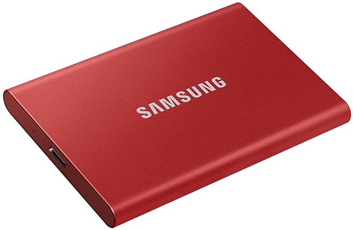 Тведотельный накопитель SSD Samsung T7 External 2Tb (2048GB) RED USB 3.2 (MU-PC2T0R/WW)