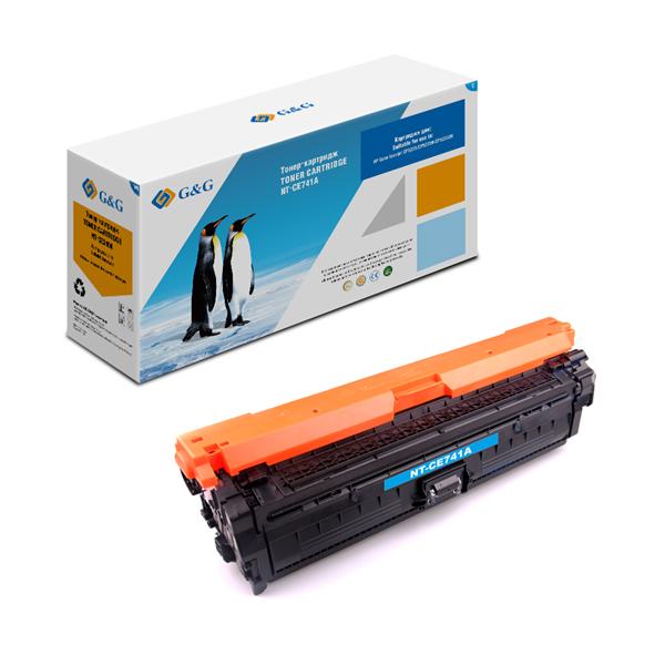 Картридж Cartridge G&G 307A для HP CLJ CP5225/CP5225N/CP5225DN, with chip (7 300стр.), голубой (замена CE741A)