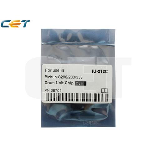 Чипы Чип драм-юнита для KONICA MINOLTA Bizhub C200/C200E/C203/C253/C353 (CET) Cyan, (WW), 90000 стр., (унив.), CET8701